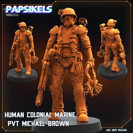 Human Colonial Marine Pvt Michael Brown (sculpted by Papsikels)