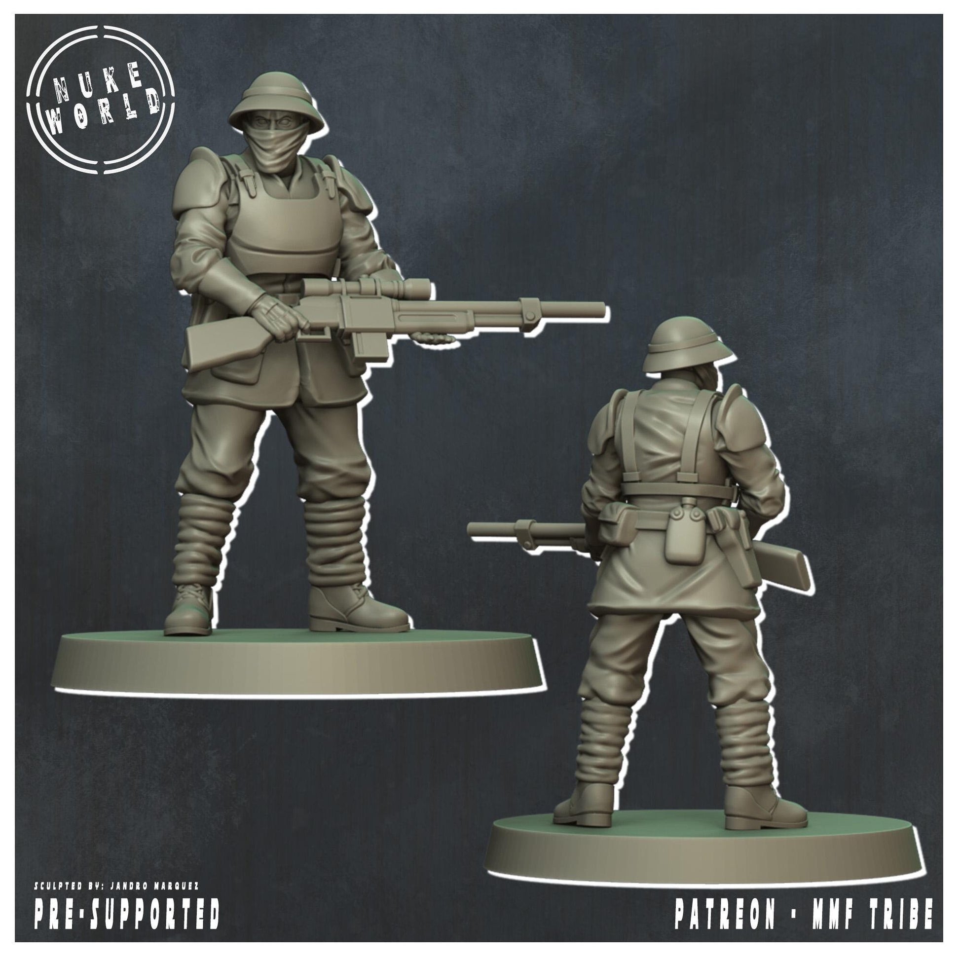 Soldier 04 - Nukeworld (Sculpted by Jandro Miniatures)