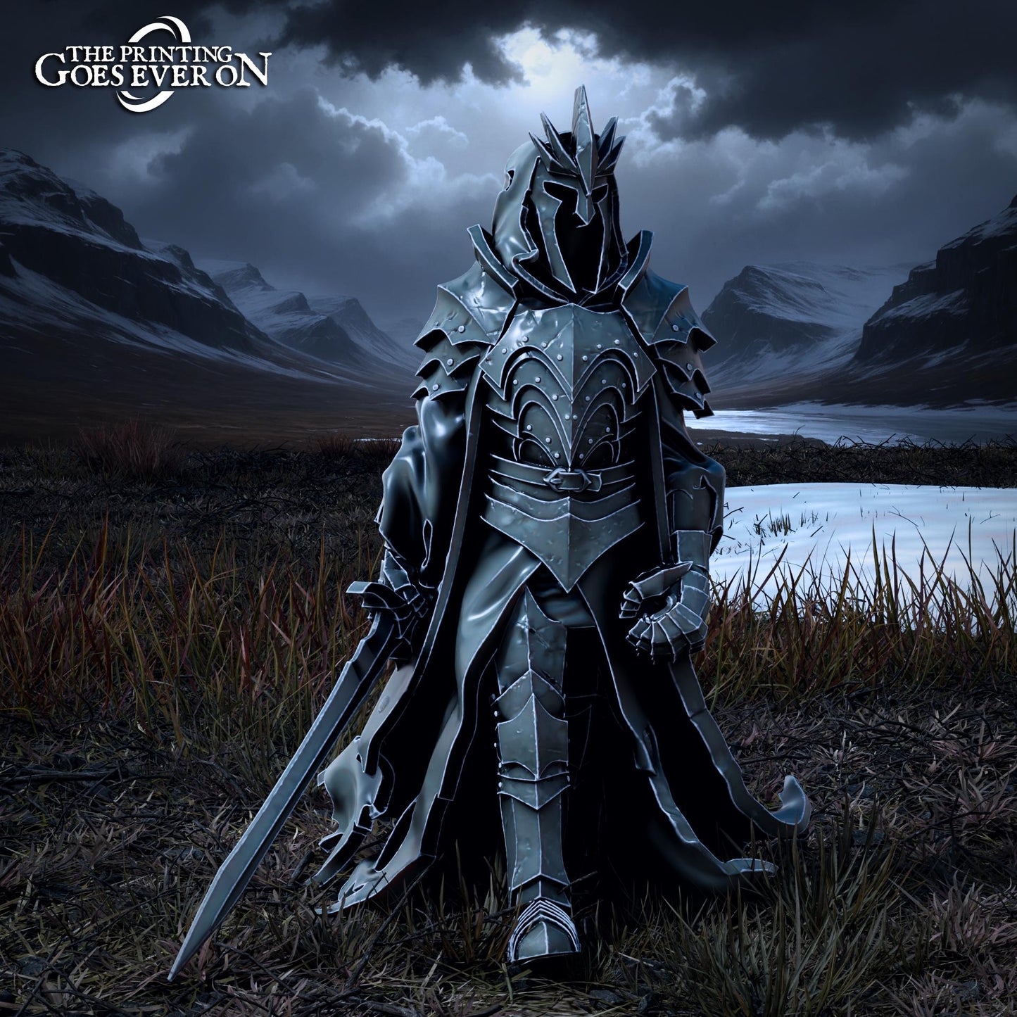 Dark King - Mounted & On Foot (sculpted by Print Goes Ever On)