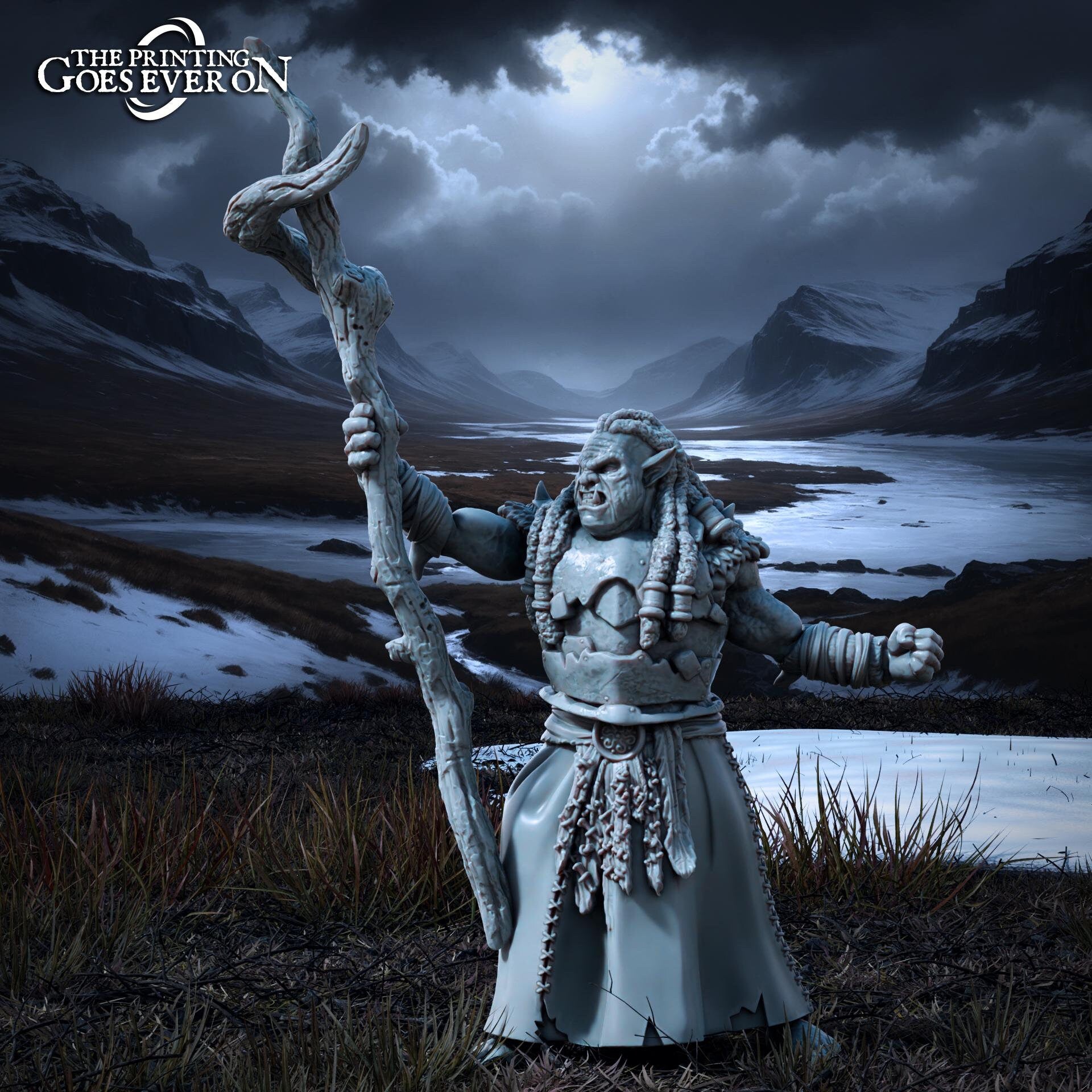 Ironmoor Orc Shaman (sculpted by Print Goes Ever On)
