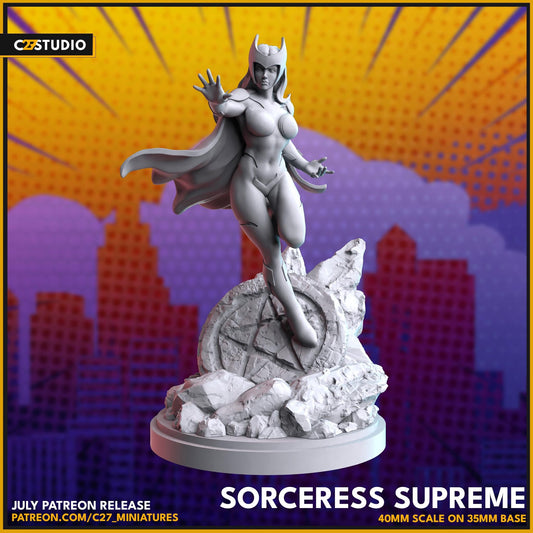 Jennifer Kale / Sorceress Supreme 40mm miniature (sculpted by C27 collectibles) (Crisis Protocol Proxy/Alternative)