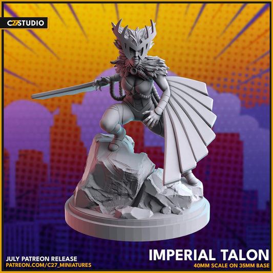 Deathbird / Imperial Talon 40mm miniature (sculpted by C27 collectibles) (Crisis Protocol Proxy/Alternative)