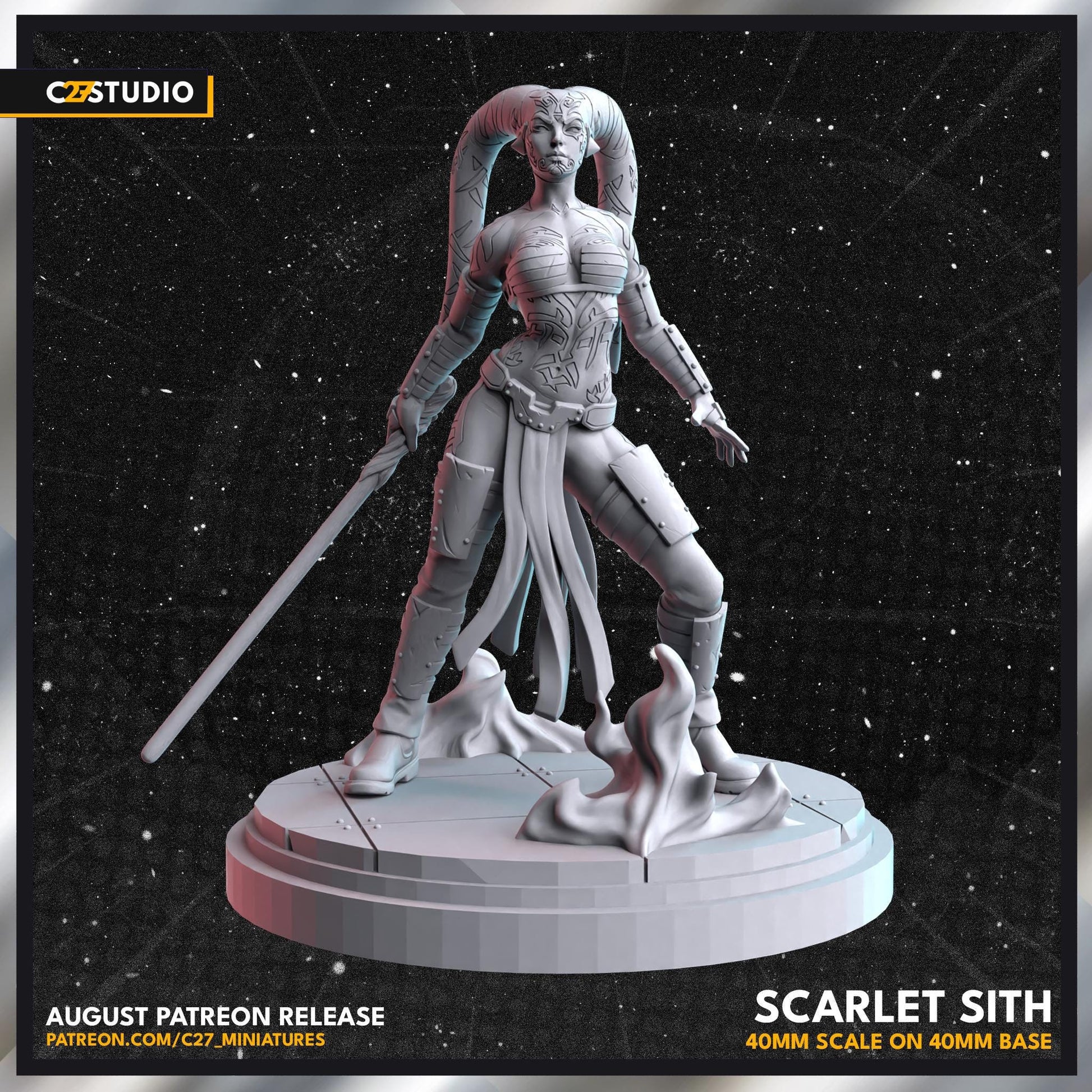 Darth Talon / Scarlet Sith 40mm miniature (sculpted by C27 collectibles) (Crisis Protocol Proxy/Alternative)