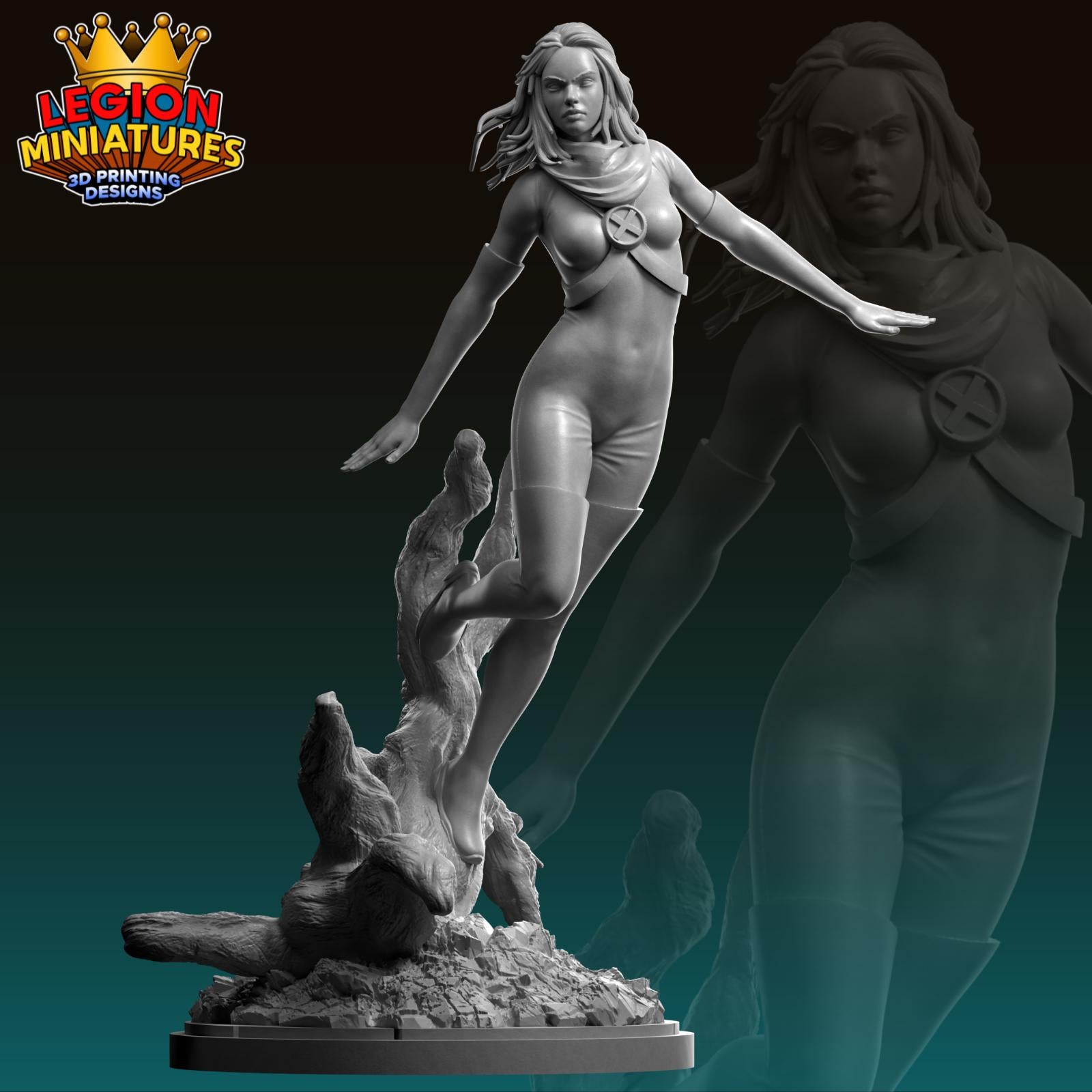 Ultimate Rogue Fan-Art 40mm Miniature (Sculpted by Legion Miniatures) (Crisis Protocol Proxy/Alternative)