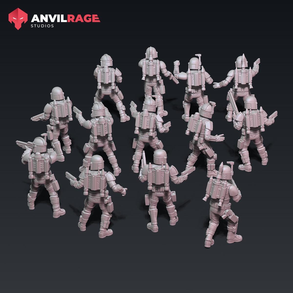 Old Way Mercenaries - set of 9 (Sculpted by Anvilrage Studios)