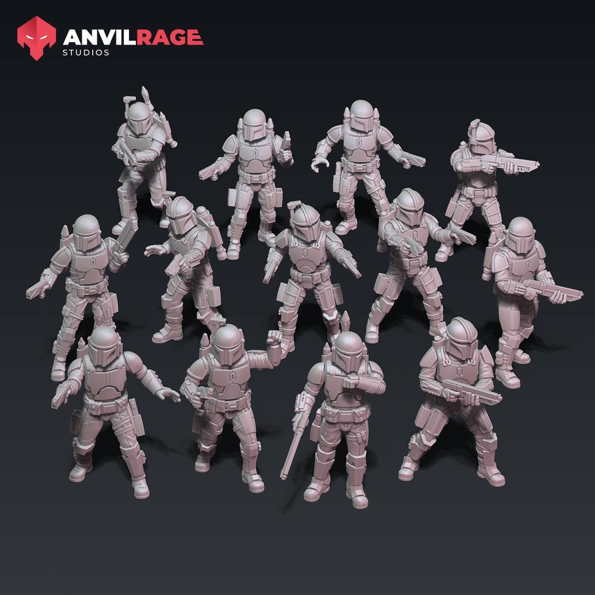 Old Way Mercenaries - set of 9 (Sculpted by Anvilrage Studios)