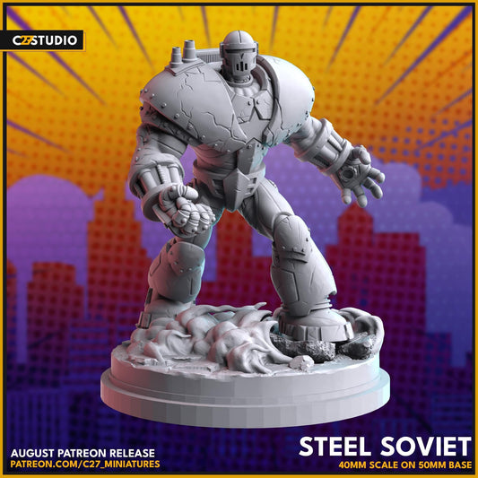 Crimson Dynamo / Steel Soviet 40mm miniature (sculpted by C27 collectibles) (Crisis Protocol Proxy/Alternative)