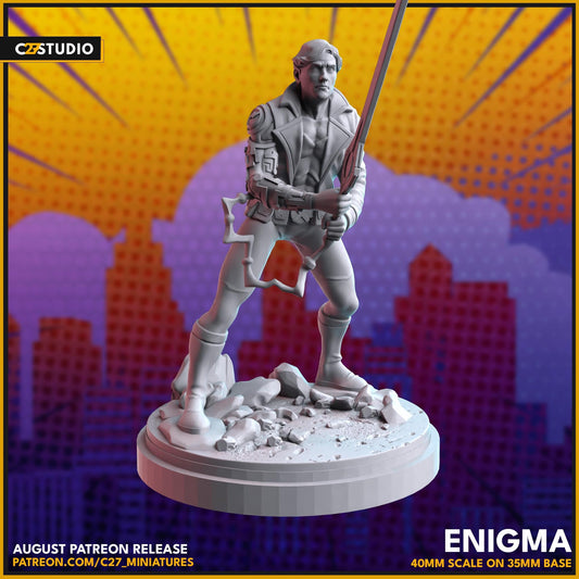 Cypher / Enigma 40mm miniature (sculpted by C27 collectibles) (Crisis Protocol Proxy/Alternative)