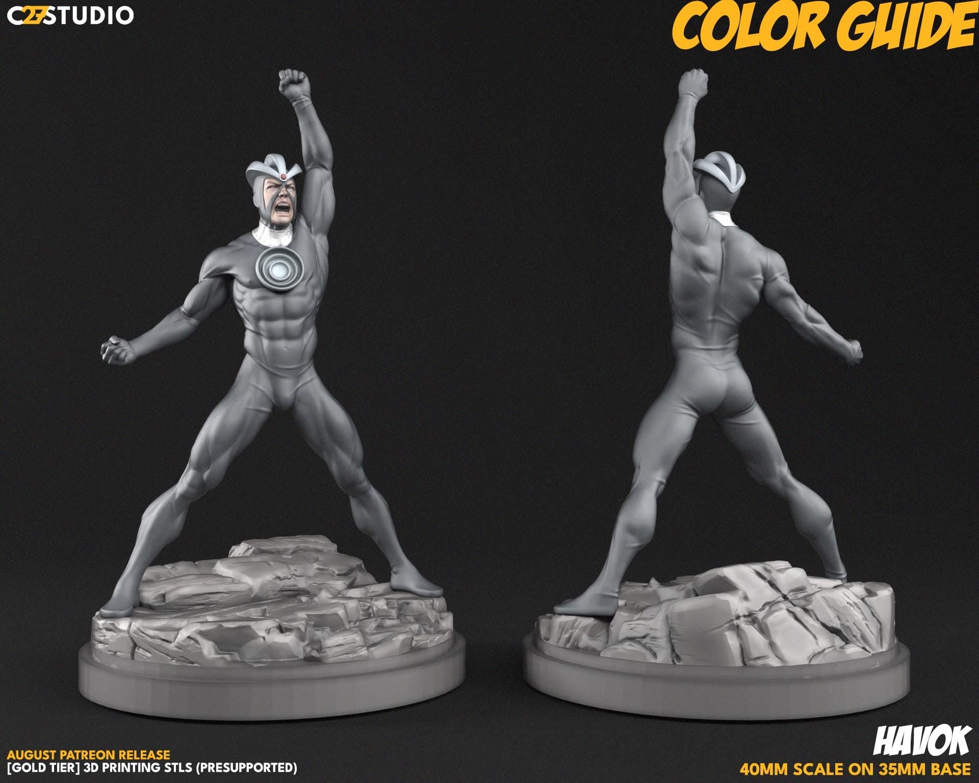 Havok / Chaos 40mm miniature (sculpted by C27 collectibles) (Crisis Protocol Proxy/Alternative)