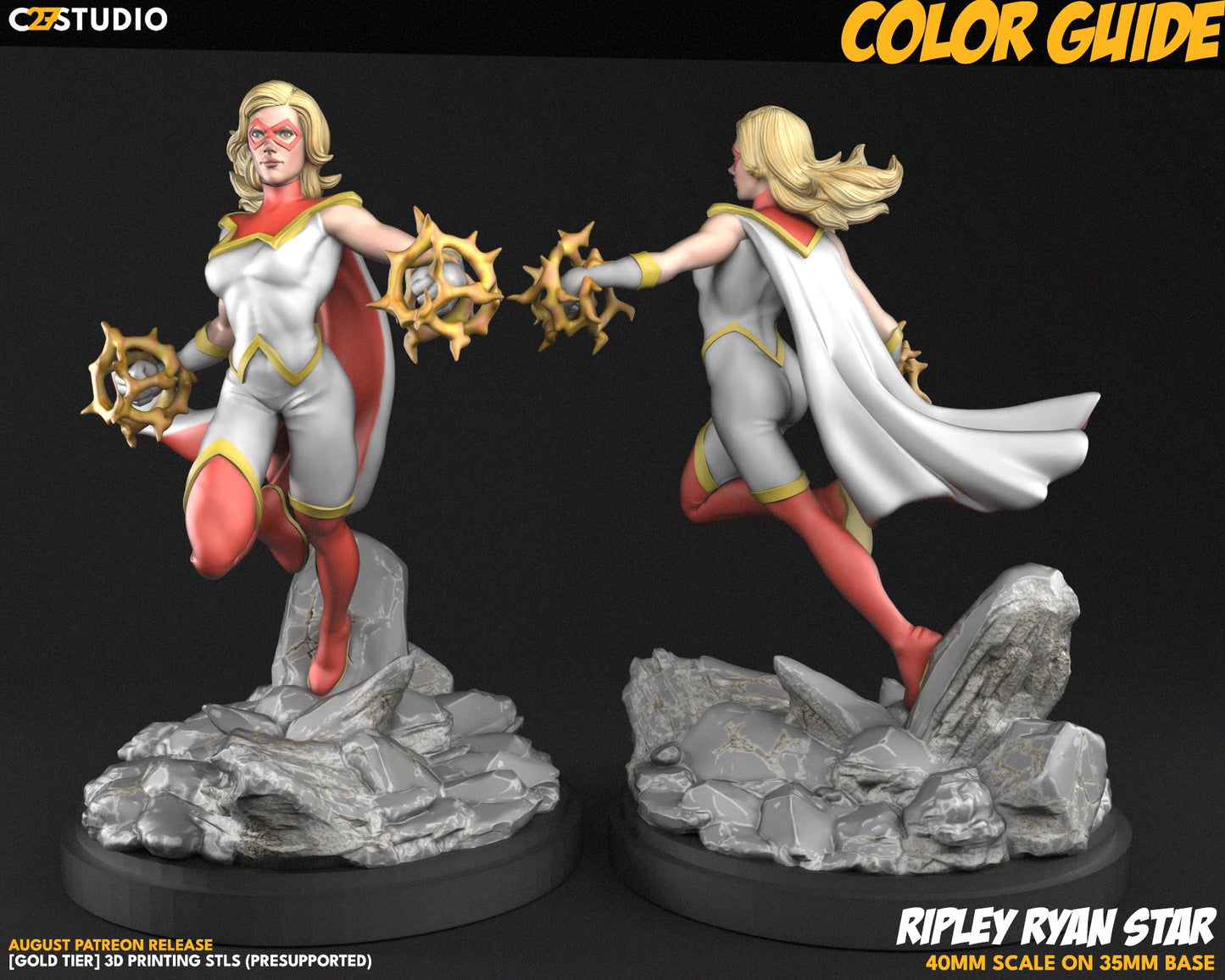 Ripley Ryan - Star / Shooting Star 40mm miniature (sculpted by C27 collectibles) (Crisis Protocol Proxy/Alternative)