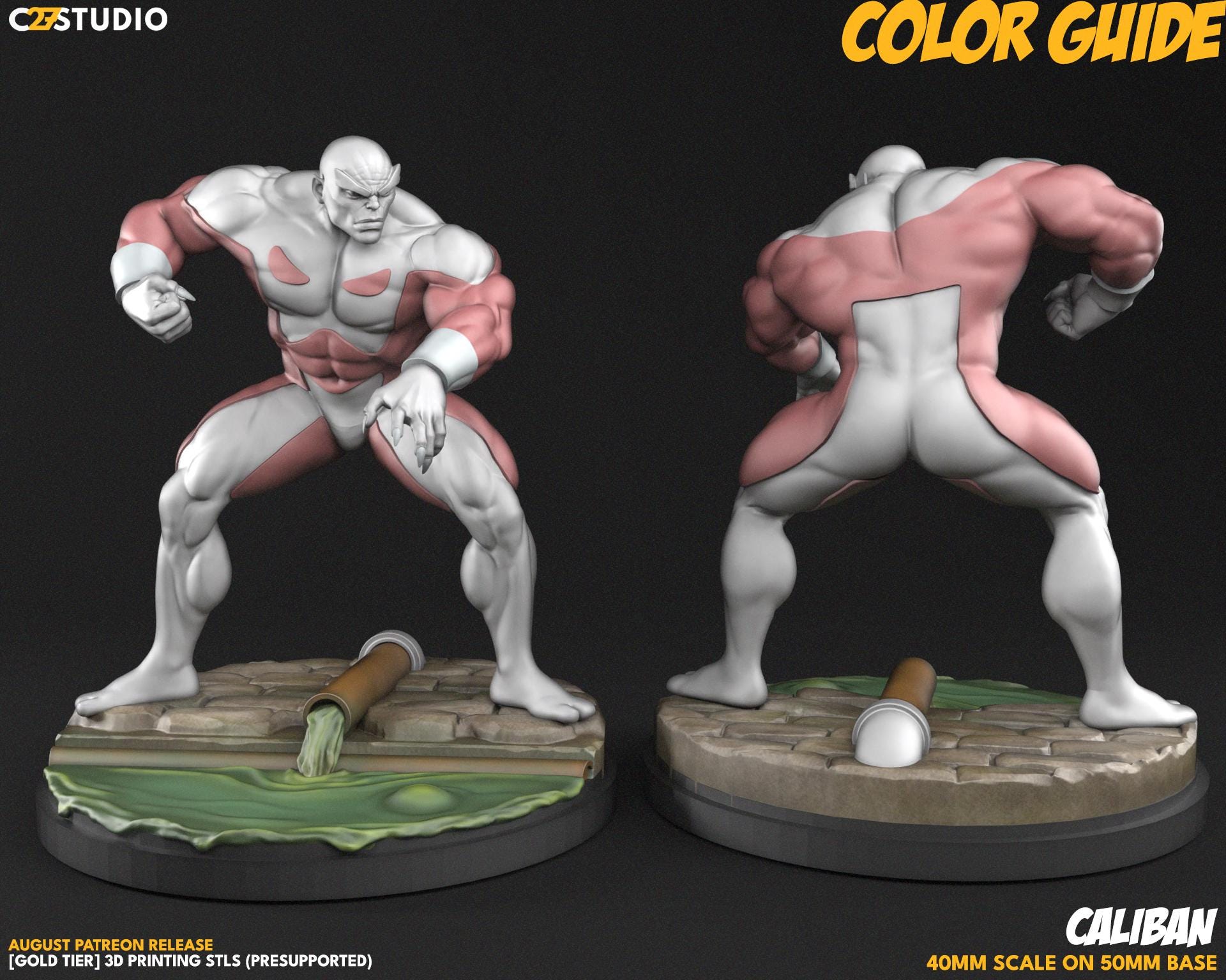 Caliban / Mutant Tracker 40mm miniature (sculpted by C27 collectibles) (Crisis Protocol Proxy/Alternative)