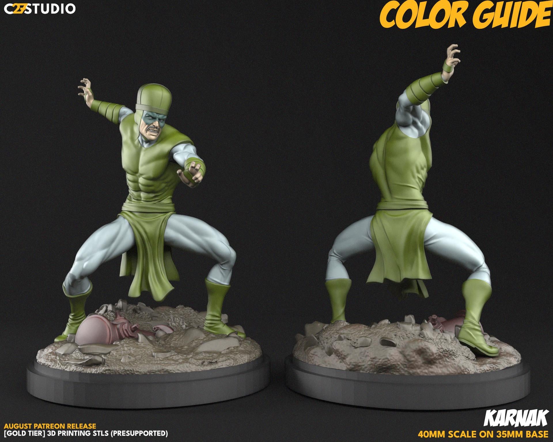 Karnak / Acupuncher 40mm miniature (sculpted by C27 collectibles) (Crisis Protocol Proxy/Alternative)