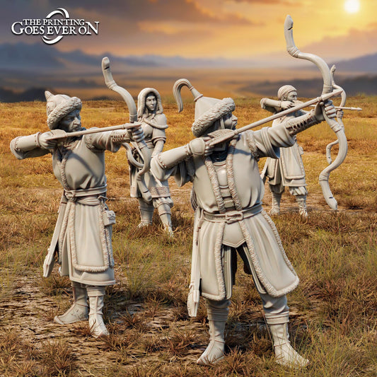 Golden Khanate Archers - set of 4 (sculpted by Print Goes Ever On)