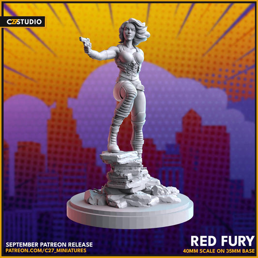 Red Fury / Sin 40mm miniature (sculpted by C27 collectibles) (Crisis Protocol Proxy/Alternative)