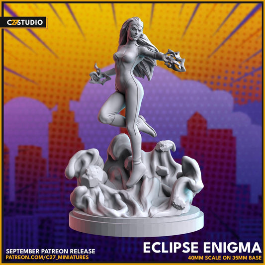 Eclipse Enigma / Darkstar 40mm miniature (sculpted by C27 collectibles) (Crisis Protocol Proxy/Alternative)