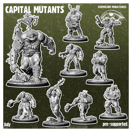 Atomic Mutants Warband (7 miniatures + extras) (Sculpted by Vermillion Miniatures)