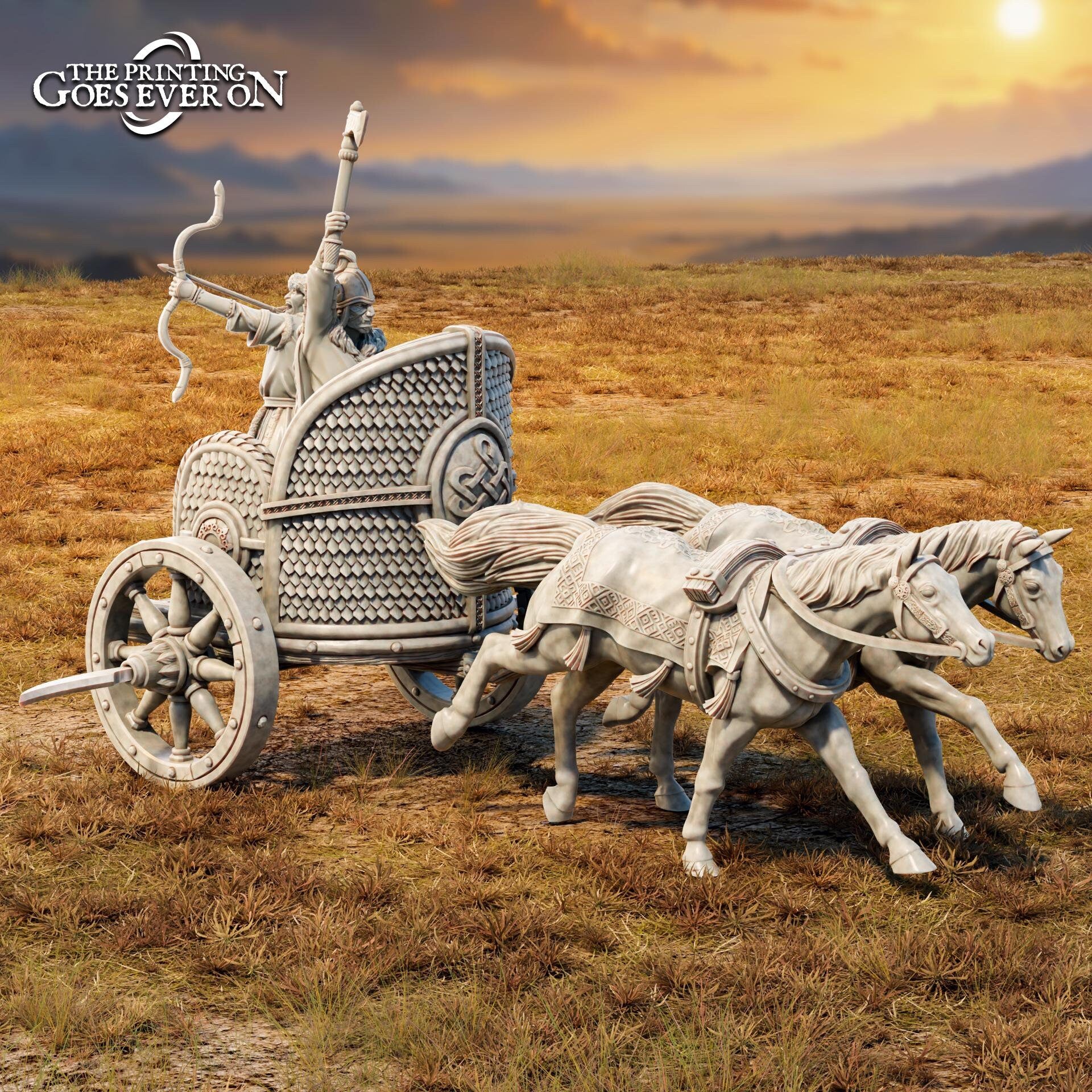 Golden Khanate Khan's Chariot (sculpted by Print Goes Ever On)