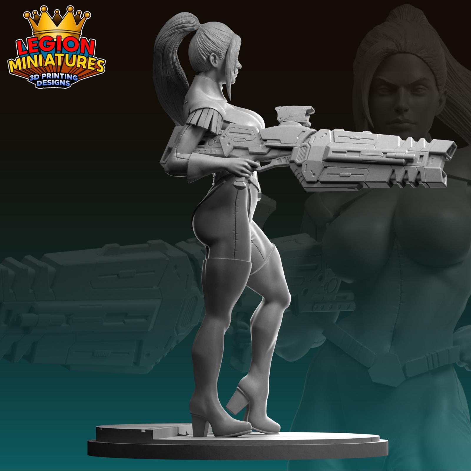 Birdy Fan-Art 40mm Miniature (Sculpted by Legion Miniatures) (Crisis Protocol Proxy/Alternative)