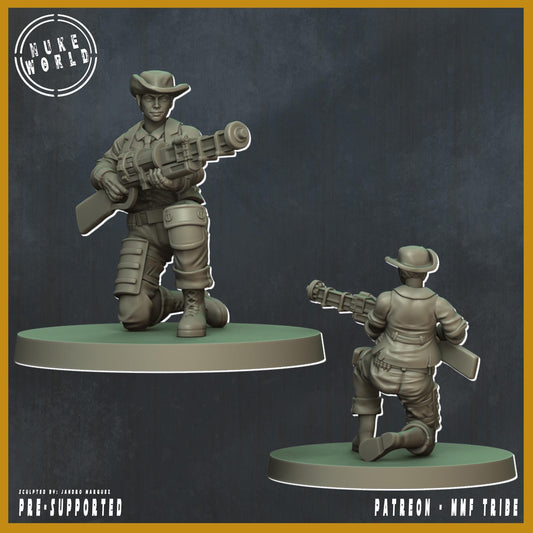 Shield of the People - Female 02 - Nukeworld (Sculpted by Jandro Miniatures)
