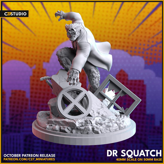 Beast / Dr Squatch 40mm miniature (sculpted by C27 collectibles) (Crisis Protocol Proxy/Alternative)