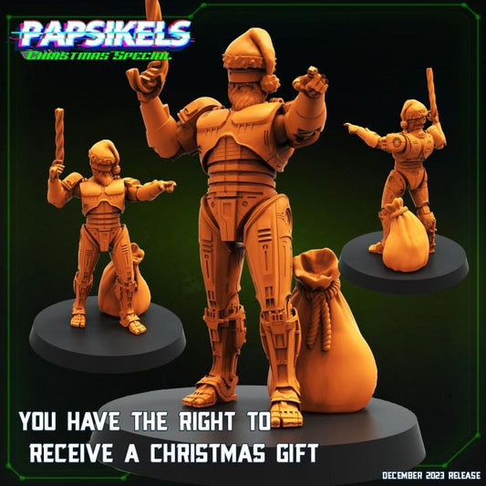 You Have The Right To Receive A Christmas Gift - Christmas Robocop (sculpted by Papsikels)