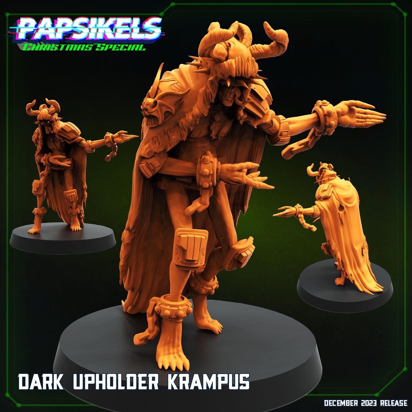 Dark Upholder Krampus - Cyberpunk Miniature (sculpted by Papsikels)