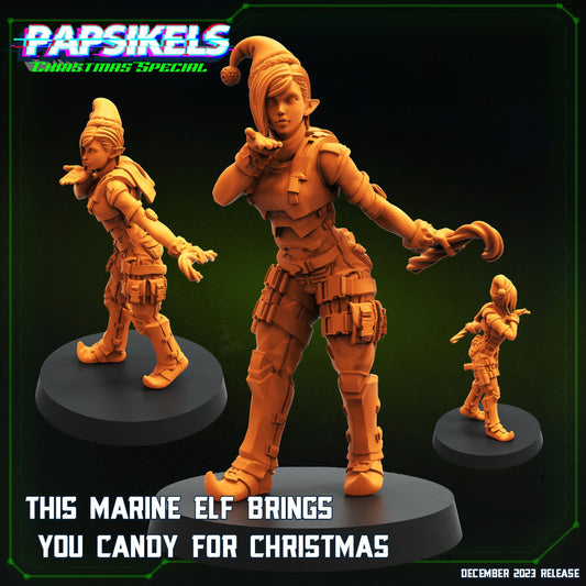 This Marine Elf Brings You Candy For Christmas - Colonial Marine (sculpted by Papsikels)