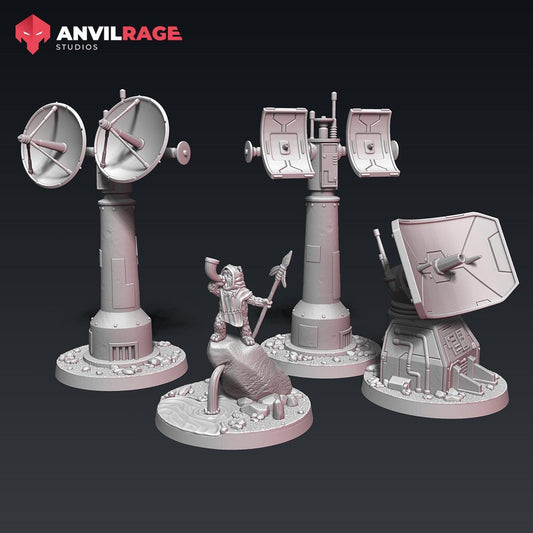 POI - Comm Towers - set of 4 (Sculpted by Anvilrage Studios)