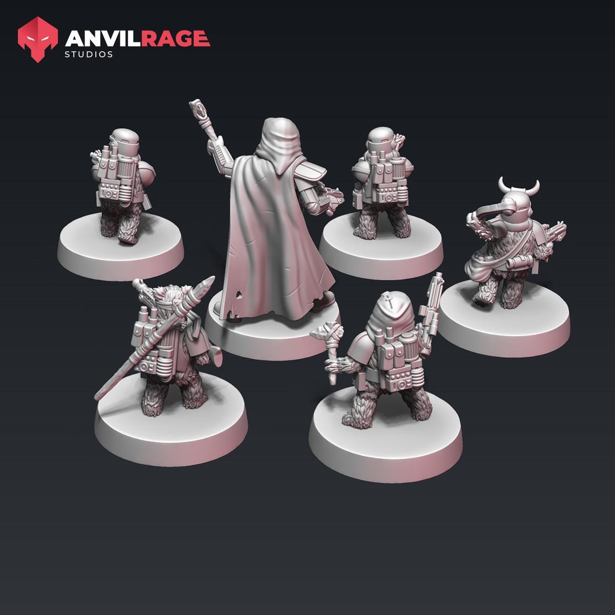 Guerilla Bear Defectors - set of 6 (Sculpted by Anvilrage Studios)