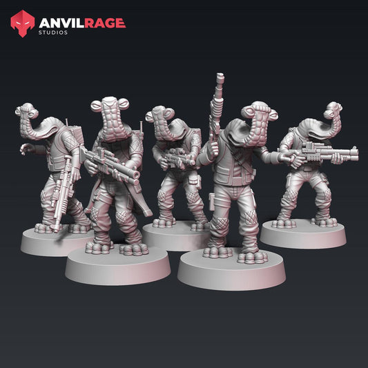 Rebellion Soldiers Hammerhead Kit Add-On (builds 3) (Sculpted by Anvilrage Studios)