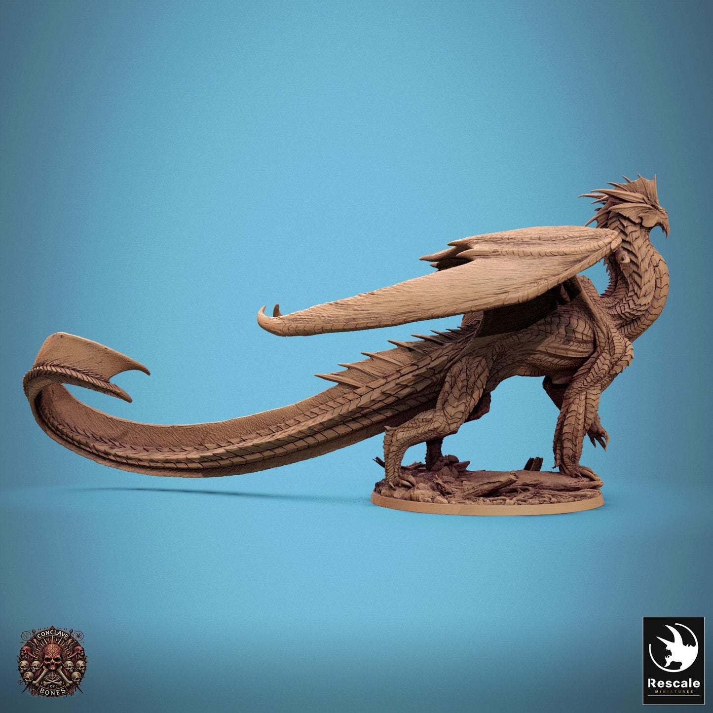Silver Dragon - Walk - Conclave of Bones (Sculpted by Rescale Miniatures)