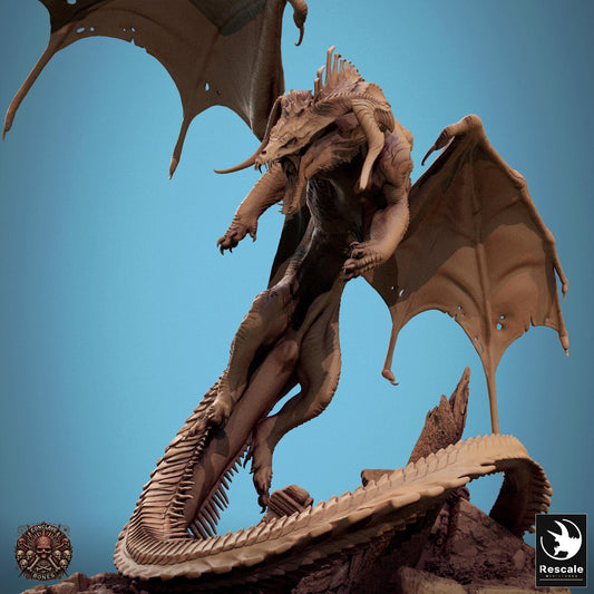 Black Dragon - Attack - Conclave of Bones (Sculpted by Rescale Miniatures)