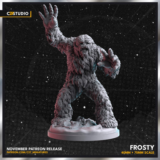 Wampa / Frosty 40mm miniature (sculpted by C27 collectibles) (Crisis Protocol Proxy/Alternative)