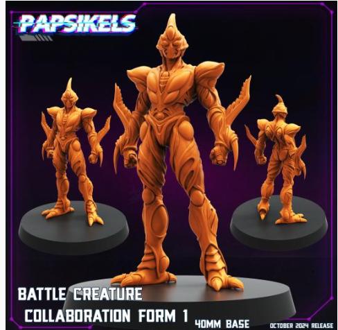 Battle Creature Collaboration Form 1 - Cyberpunk Miniature (sculpted by Papsikels)