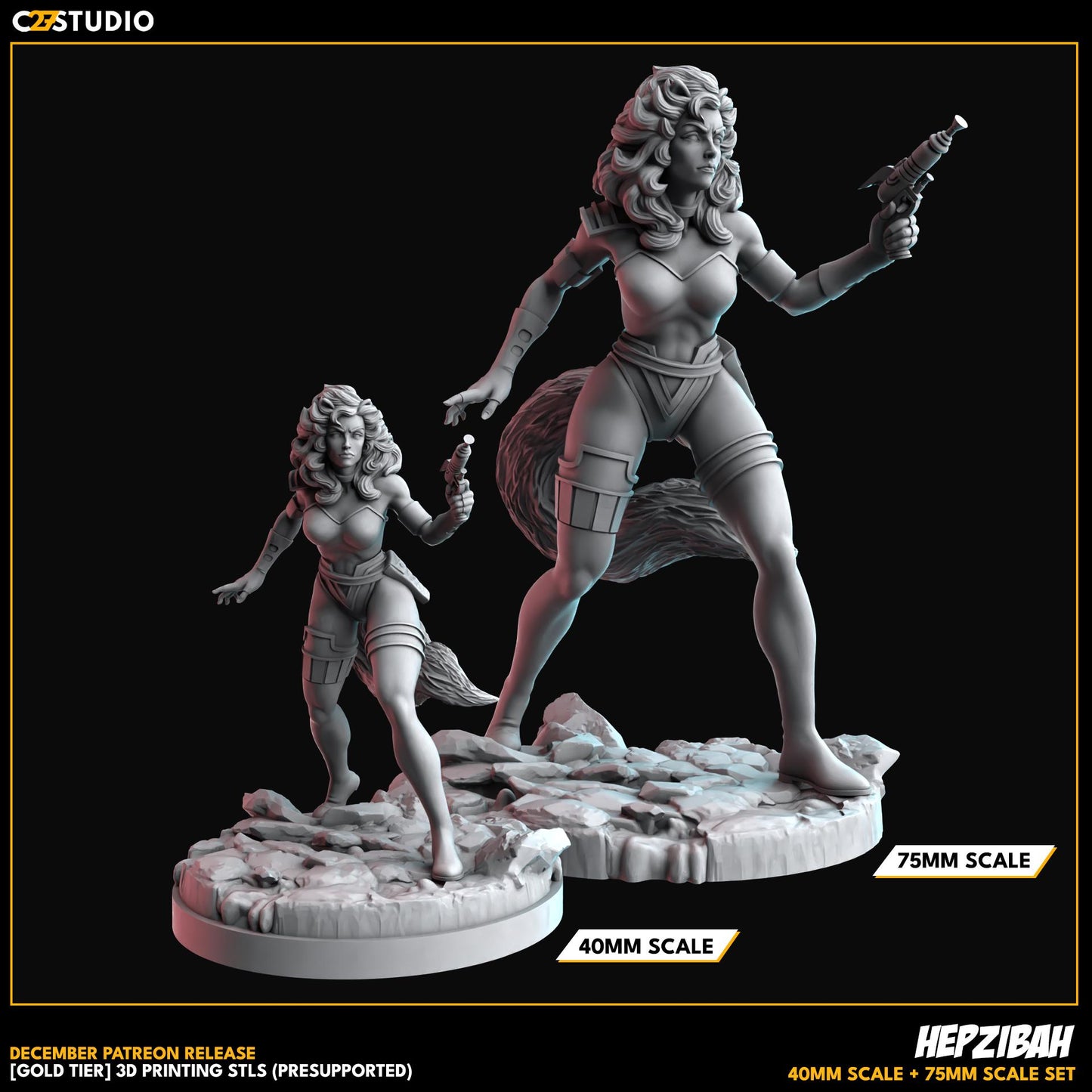 Hepzibah / Feline Fury 40mm miniature (sculpted by C27 collectibles) (Crisis Protocol Proxy/Alternative)