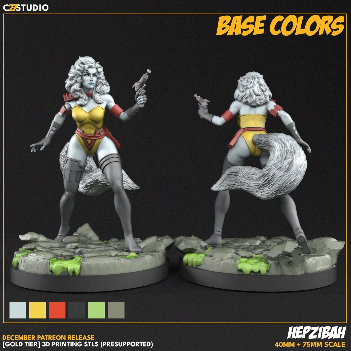 Hepzibah / Feline Fury 40mm miniature (sculpted by C27 collectibles) (Crisis Protocol Proxy/Alternative)