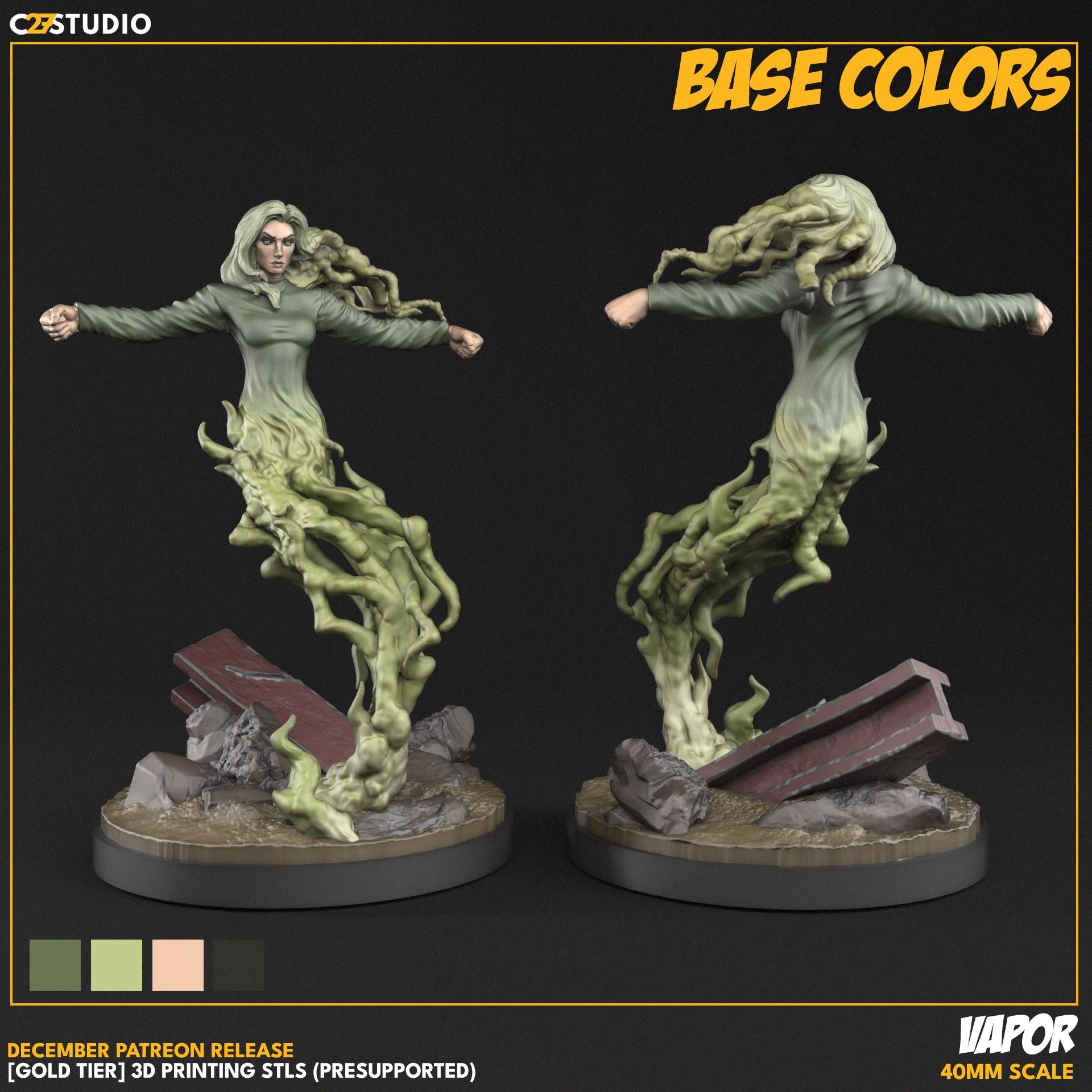 Vapor / Cloudy Siren 40mm miniature (sculpted by C27 collectibles) (Crisis Protocol Proxy/Alternative)