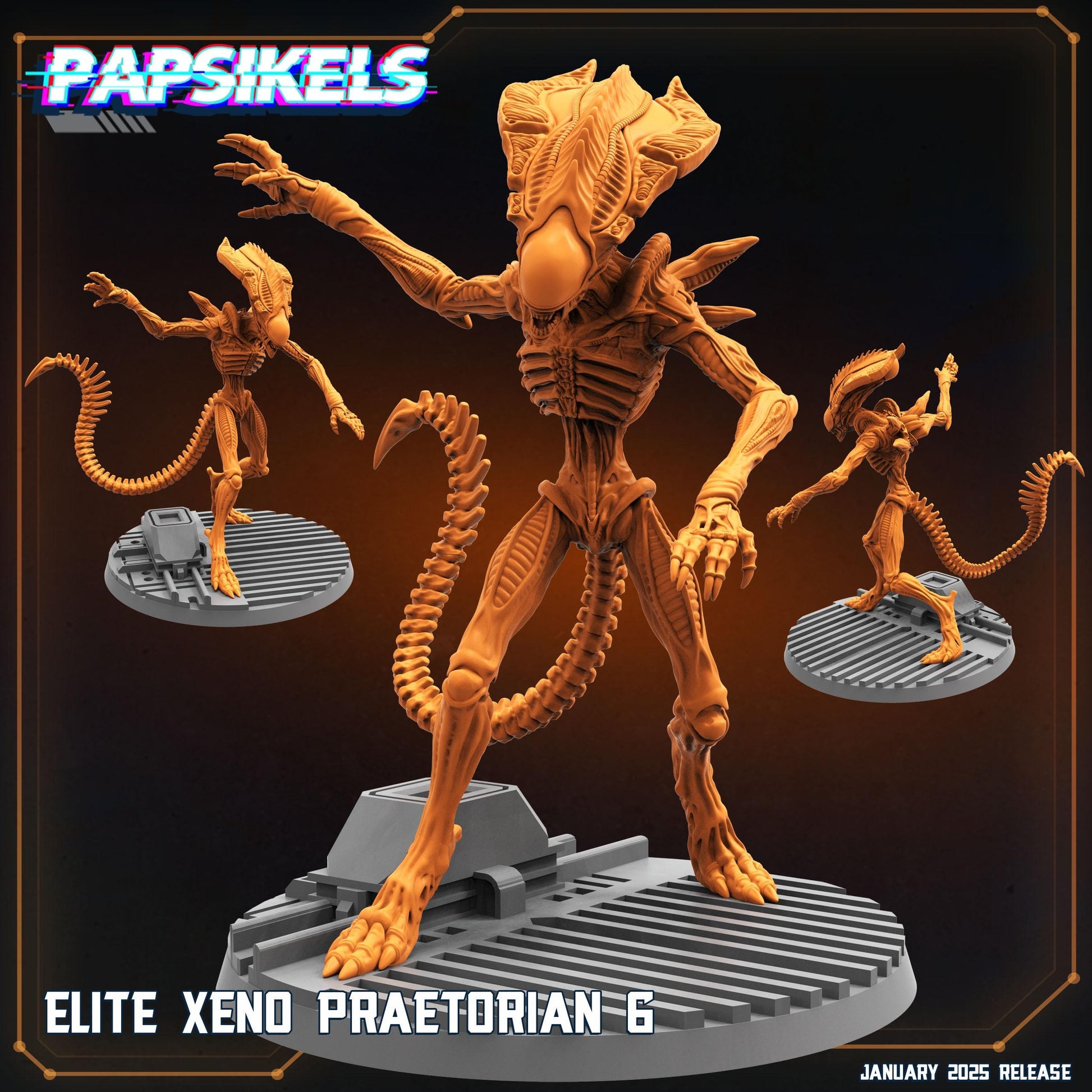 Elite Xeno Praetorian 6 - Xenomorph Fan Art (sculpted by Papsikels)