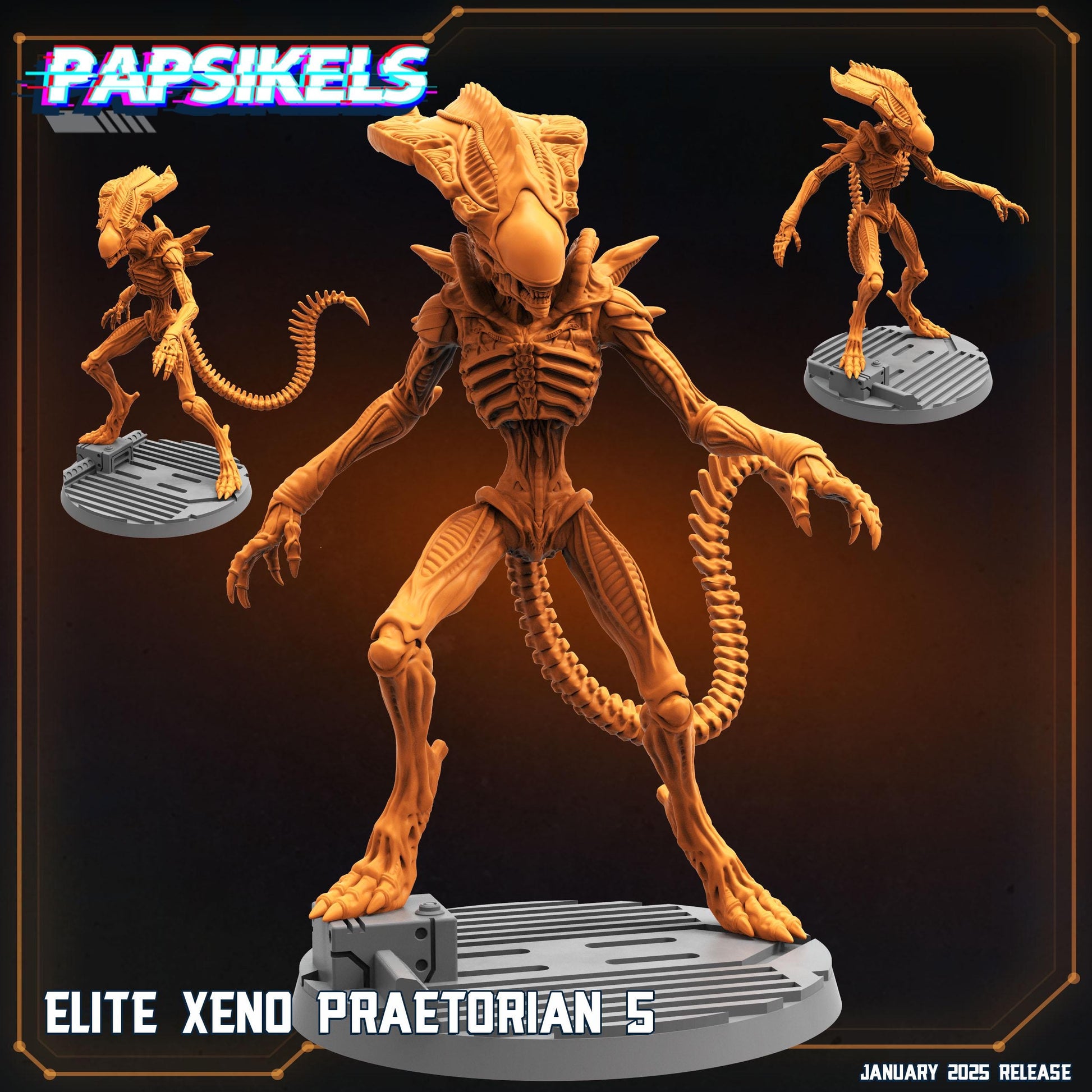 Elite Xeno Praetorian 5 - Xenomorph Fan Art (sculpted by Papsikels)
