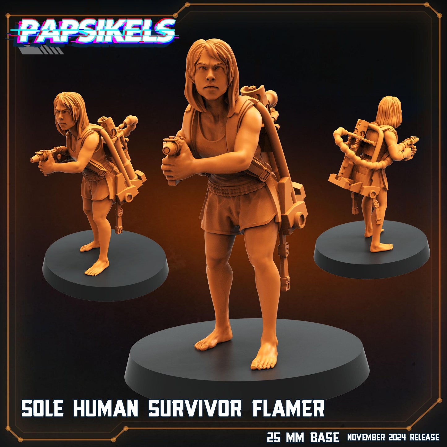 Sole Human Survivor Flamer - Xenomorph Fan Art (sculpted by Papsikels)