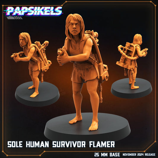Sole Human Survivor Flamer - Xenomorph Fan Art (sculpted by Papsikels)
