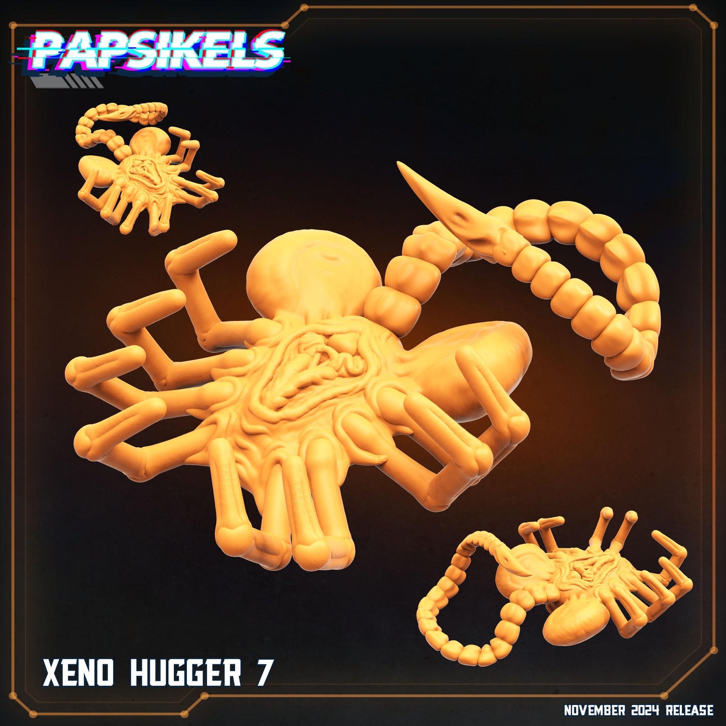 Xenomorph Alien Face Huggers - set of 8 (sculpted by Papsikels)