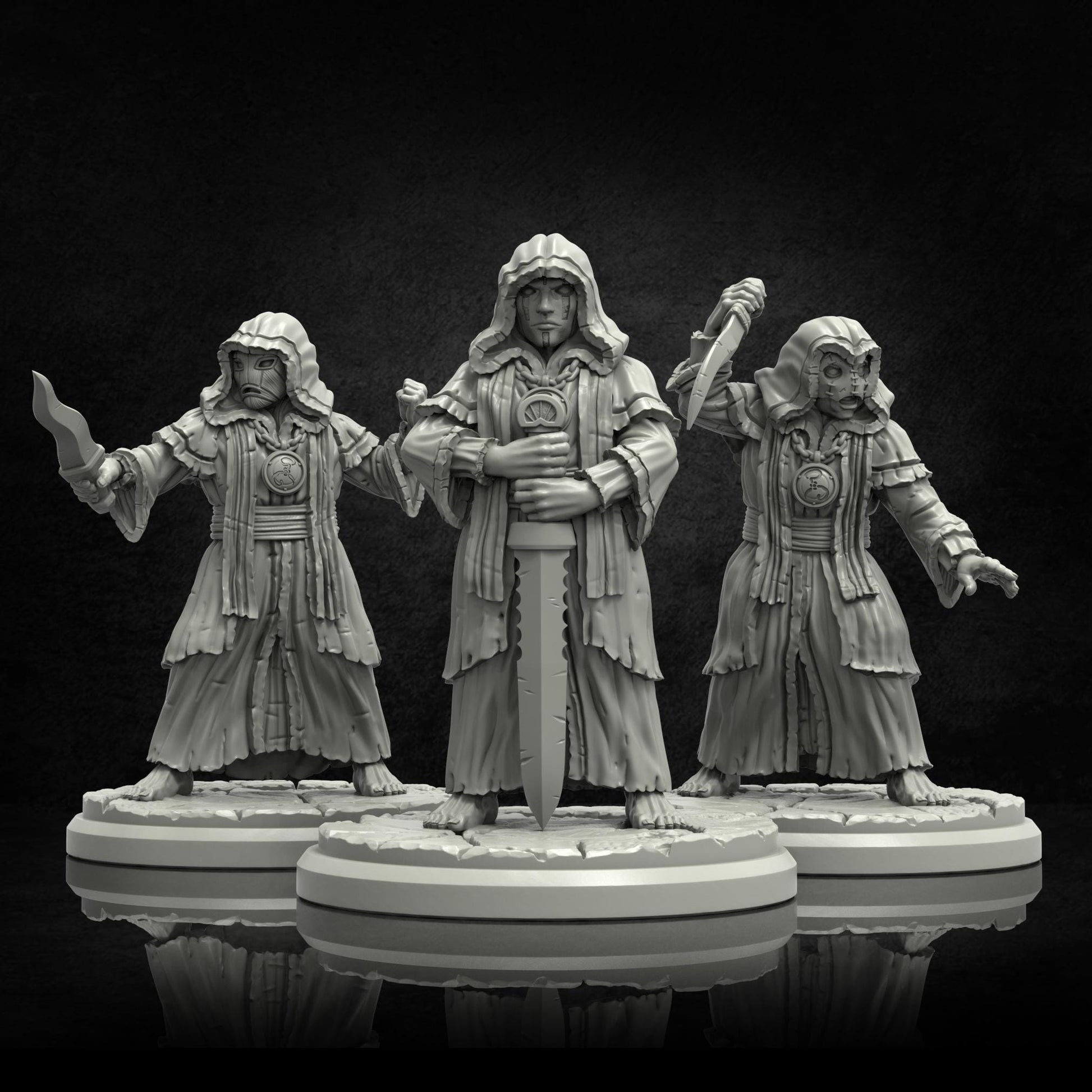 Yellow Cultists - set of 3 (sculpted by Adaevy Creations)