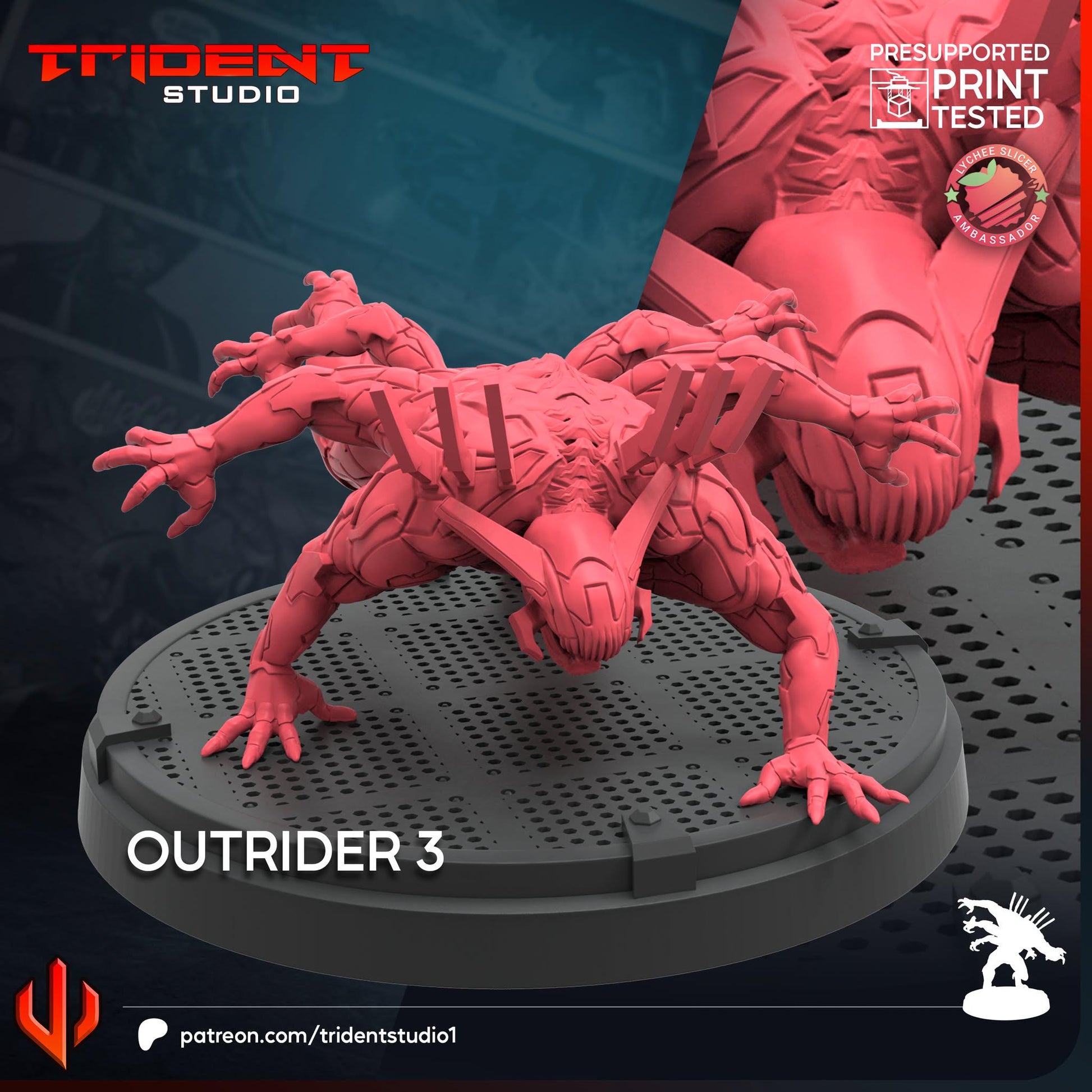 Outrider 3 (Fan art sculpted by Trident Studio) (Crisis Protocol Proxy/Alternative)