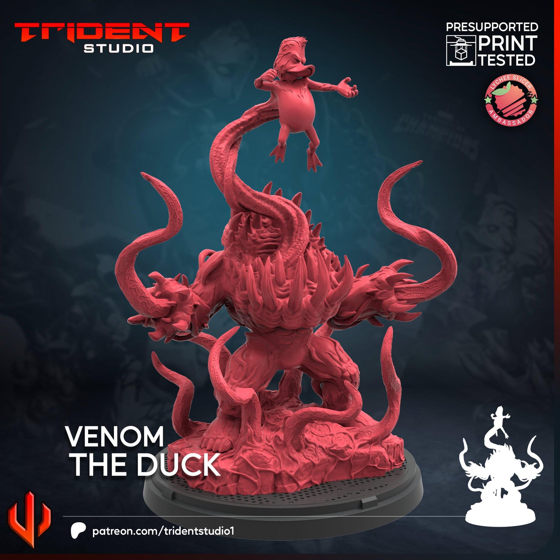 Venom the Duck (Fan art sculpted by Trident Studio) (Crisis Protocol Proxy/Alternative)