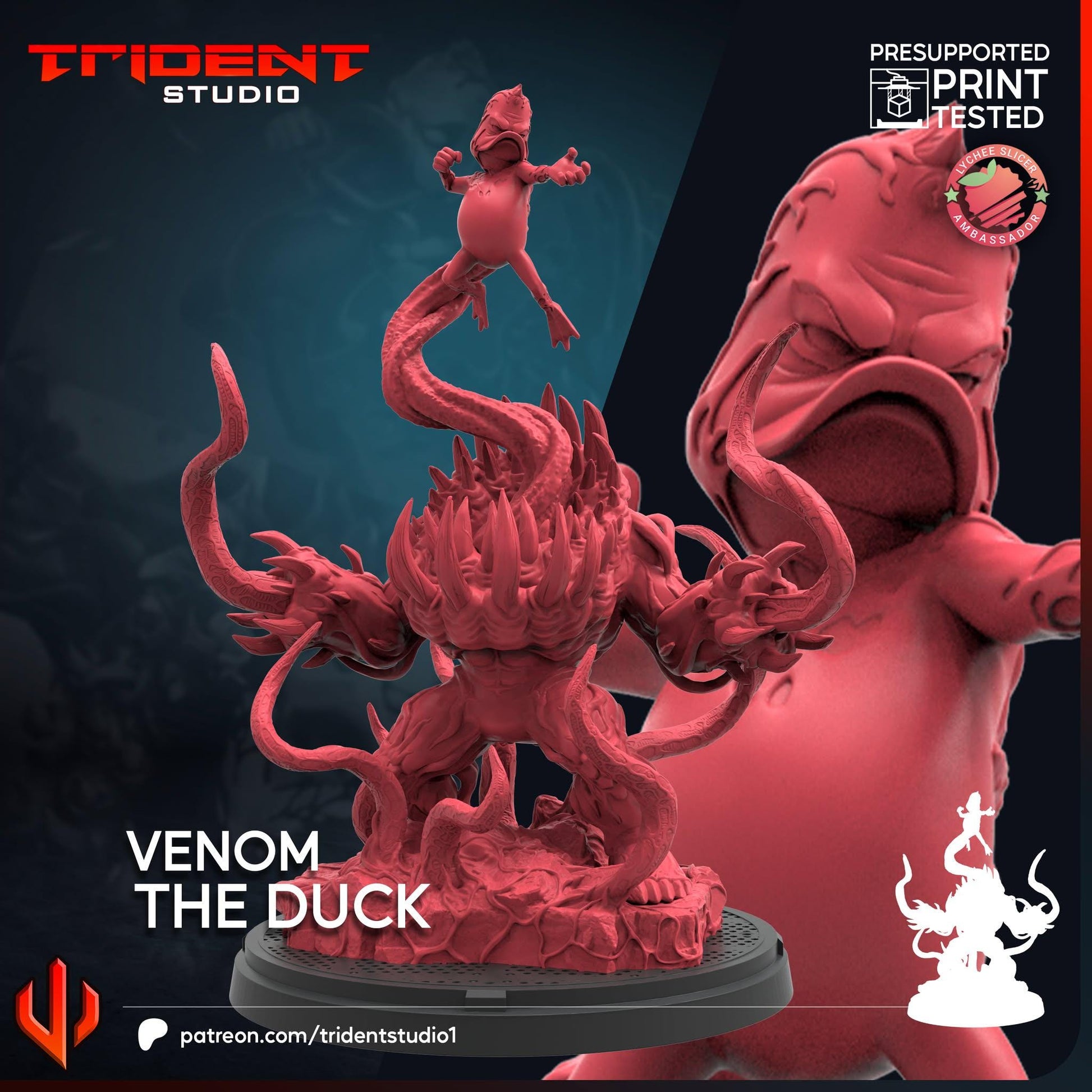 Venom the Duck (Fan art sculpted by Trident Studio) (Crisis Protocol Proxy/Alternative)