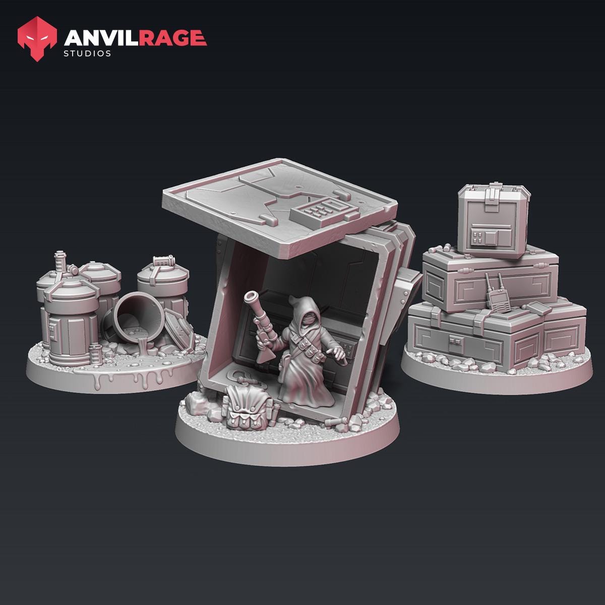 POI - Stockpiles - set of 3 (Sculpted by Anvilrage Studios)