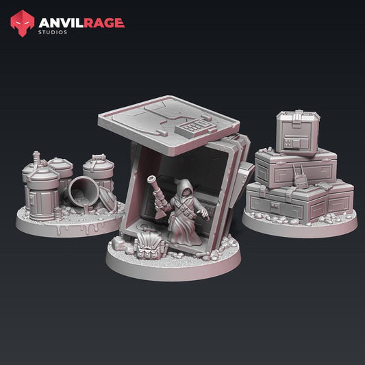 POI - Stockpiles - set of 3 (Sculpted by Anvilrage Studios)