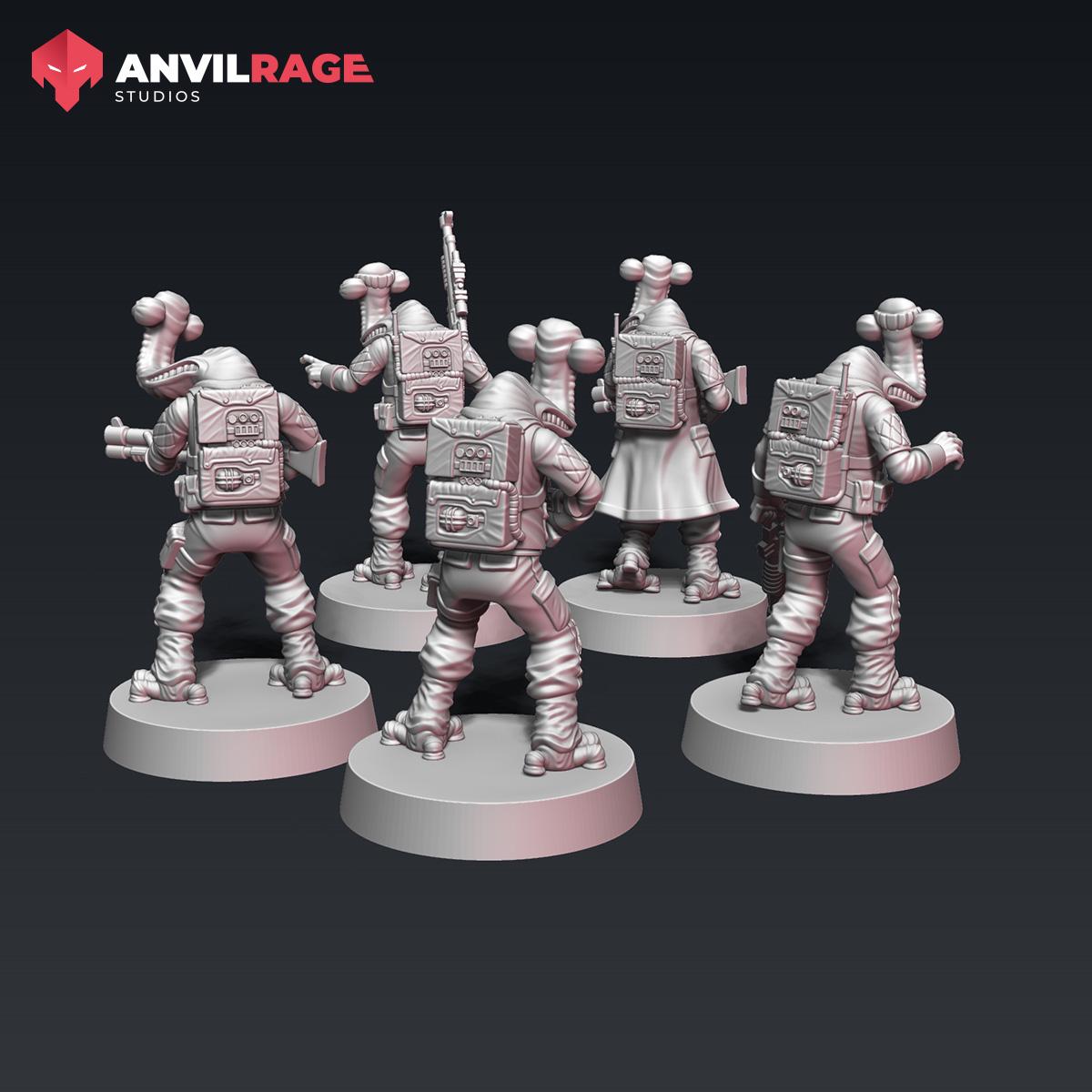 Rebellion Soldiers Hammerhead Kit Add-On (builds 3) (Sculpted by Anvilrage Studios)
