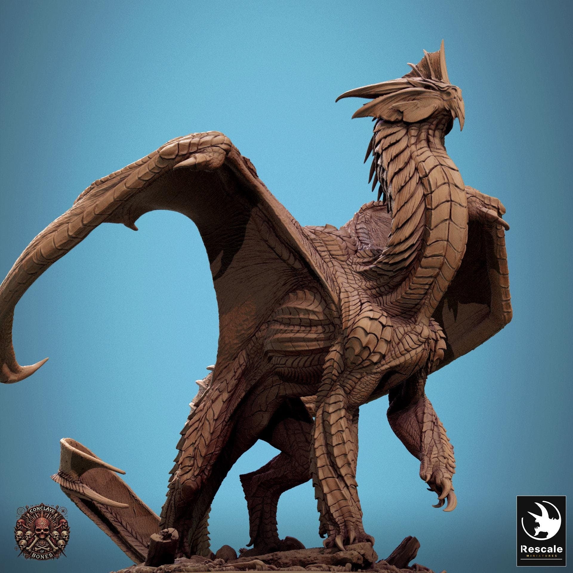 Silver Dragon - Walk - Conclave of Bones (Sculpted by Rescale Miniatures)
